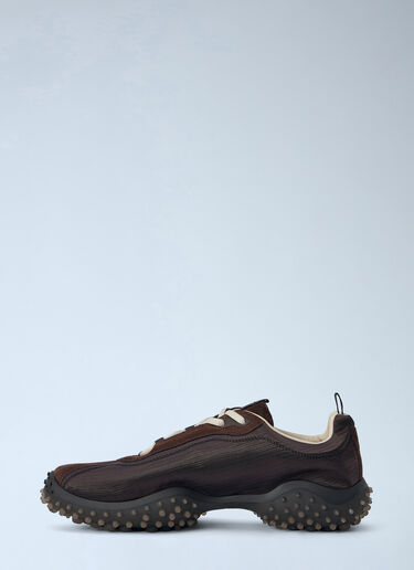 LN-CC® - Miu Miu: Bubble Technical Fabric And Suede Sneakers - Brown Miu Miu Bubble Technical Fabric And Suede Sneakers Brown miu0266057