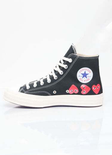 Comme des Garçons PLAY x Converse Multi-Heart Chuck 70 High-Top Sneakers Black cpc0355007
