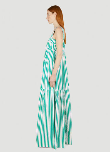 Plan C Striped Maxi Dress Green plc0247001
