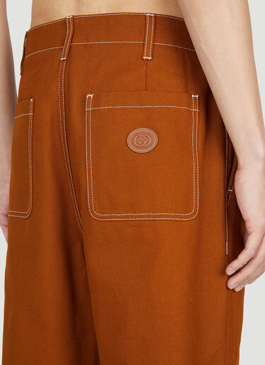 Gucci GG 裤脚长裤 棕色 guc0152294