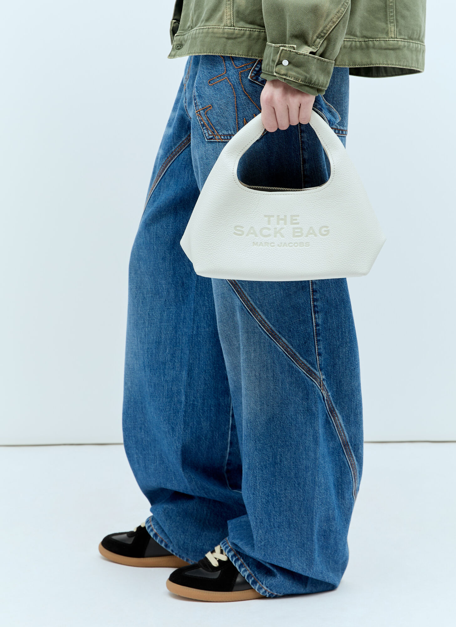 Shop Marc Jacobs The Mini Sack Shoulder Bag In White