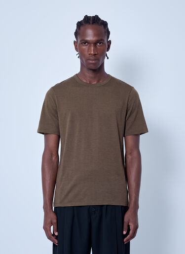 LN-CC® - Jil Sander: Cotton Crewneck T-Shirt - Brown Jil Sander Cotton Crewneck T-Shirt Brown jil0166001
