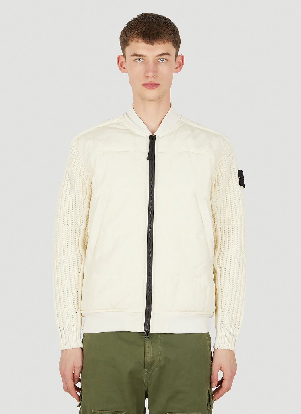 Cream stone island jacket online