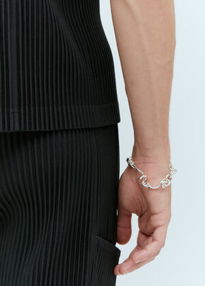 Walter Van Beirendonck Worm Chain Bracelet Silver wlt0158026