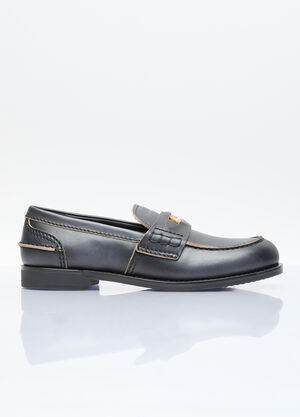 Gucci Leather Penny Loafers Black guc0259039