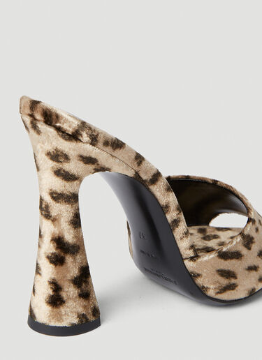Saint Laurent Gippy Heeled Mules Brown sla0251147