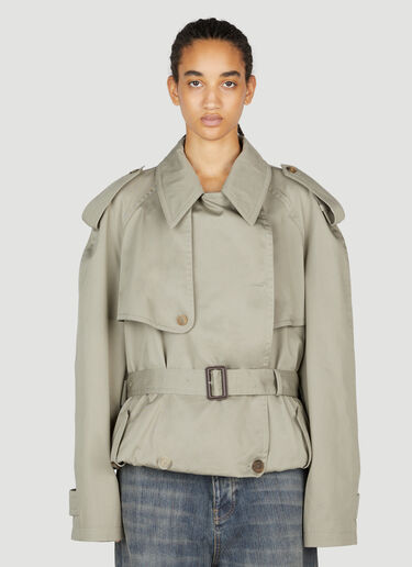 Balenciaga Folded Trench Coat Beige bal0253005