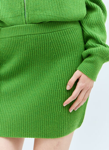 Sportmax Wool-And-Cashmere-Blend Mini Skirt Green spx0258011