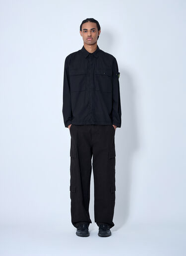 Stone Island Cotton Tela Overshirt Black sto0160004