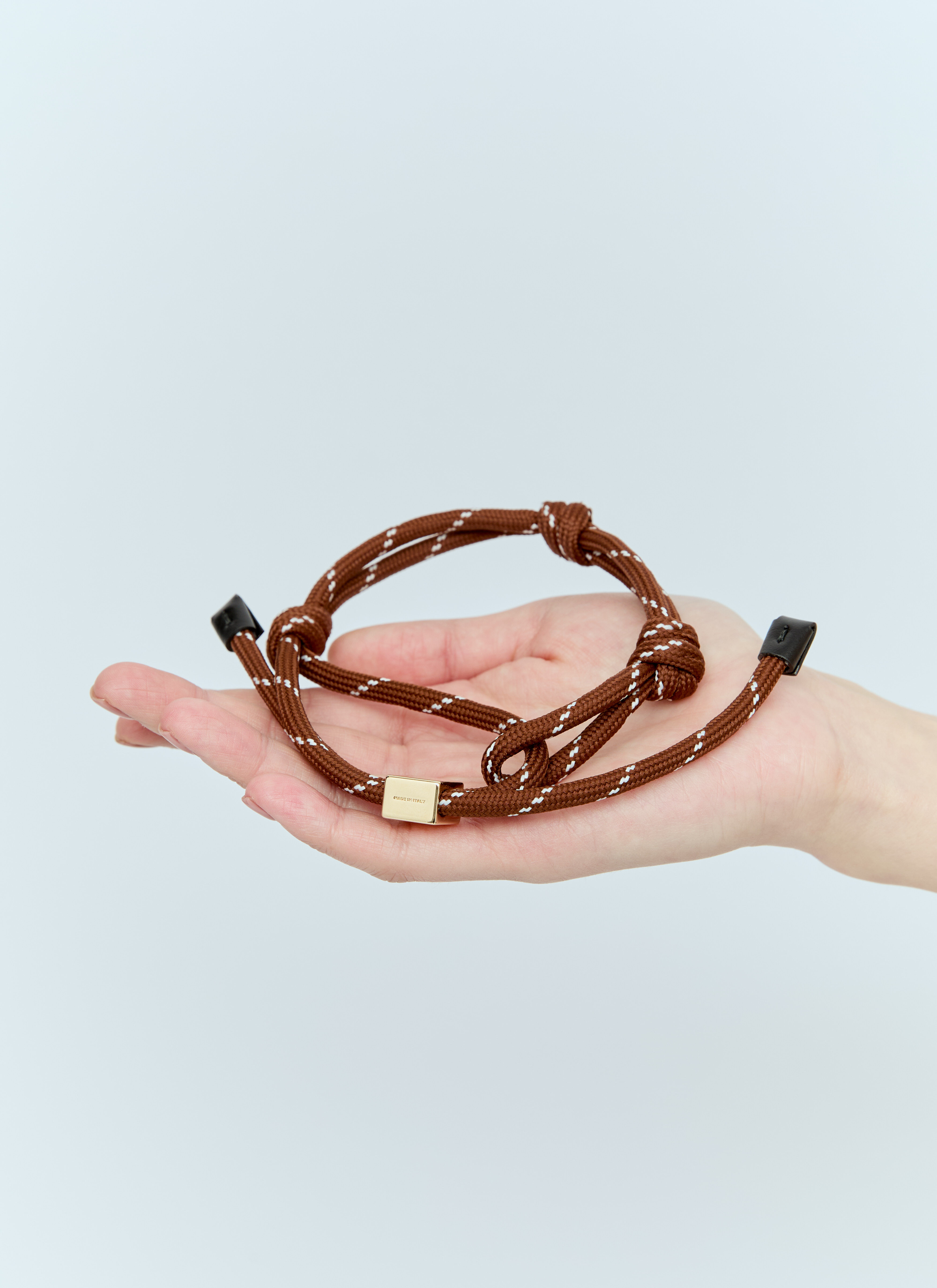 Miu Miu Women s Cord And Nylon Bracelet in Brown LN CC