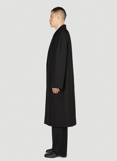 Alexander McQueen Double Breasted Raglan Coat Black amq0152013