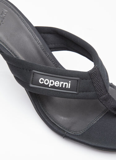 Coperni ブランド名入りトングヒールサンダル ブラック cpn0253019