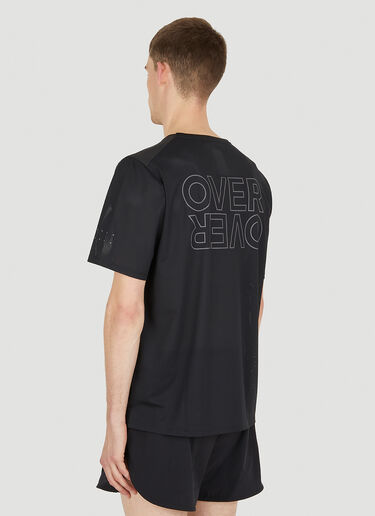 OVER OVER 로고 프린트 스포츠 T-셔츠 블랙 ovr0150005