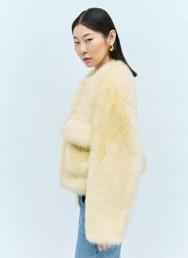 Shearling Cropped Jacket Bottega Veneta Shearling Cropped Jacket Yellow bov0257005