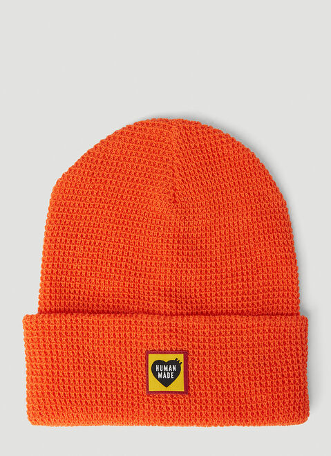 Human Made Waffle Knit Beanie Hat White hmd0154018