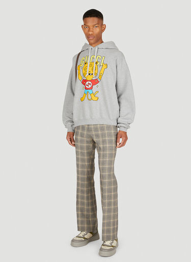 Gucci Cat Print Hooded Sweatshirt Grey guc0150106
