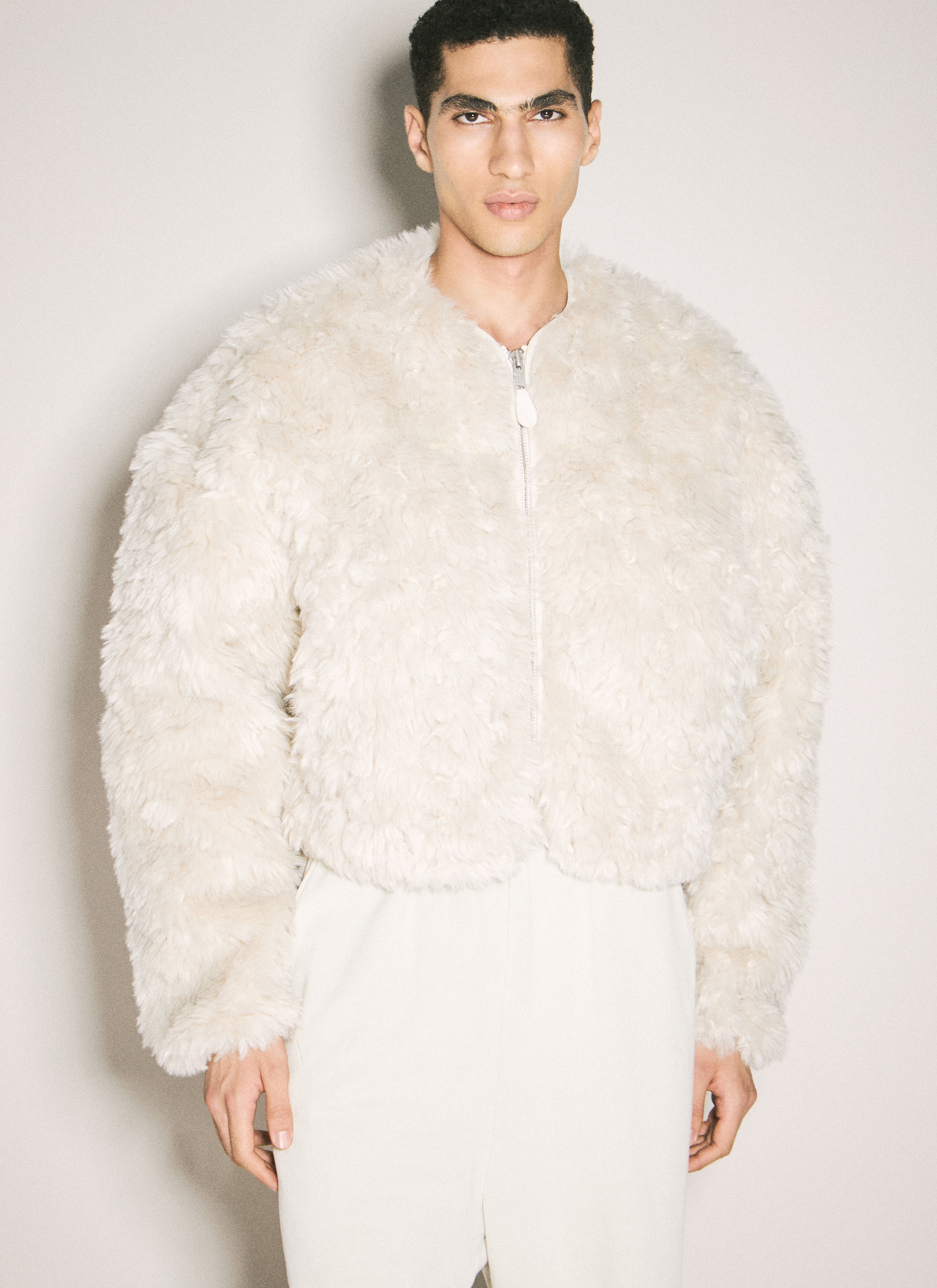 Long shaggy jacket shop