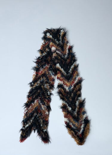 Chevron Knit Scarf Kiko Kostadinov Chevron Knit Scarf Black kko0262009