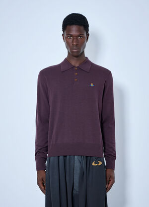 Vivienne Westwood Mark Polo Shirt Purple vvw0166010