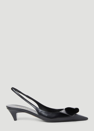 Prada ロゴ入りスリングバックヒール ブラック pra0254050