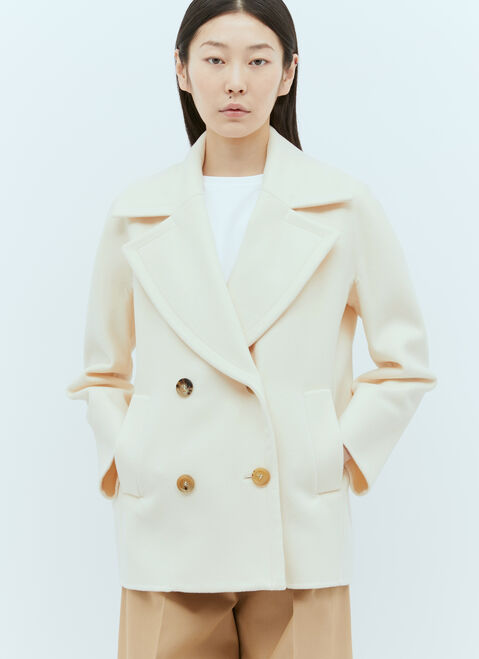 TOTEME Wool And Cashmere Pea Coat Beige tot0255013