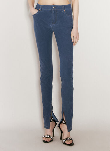 Alexander Wang Trompe L'oeil Denim Leggings Blue awg0256005