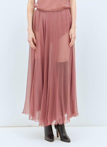 Chloé Flou Maxi Skirt Pink chl0258007