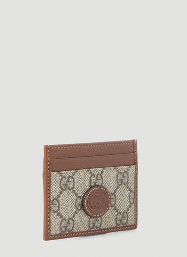 Gucci GG Logo Patch Supreme Cardholder Beige guc0147141
