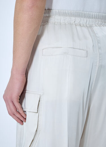 Rick Owens Satin Belas Cargo Pants Beige ric0160005