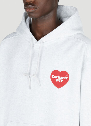 Carhartt WIP Cotton Heart Print Hoodie Light Grey wip0153012