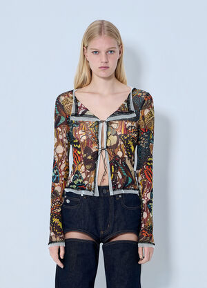 Jean Paul Gaultier Re-Edition The Yellow Butterfly Cardigan Brown jpg0264022