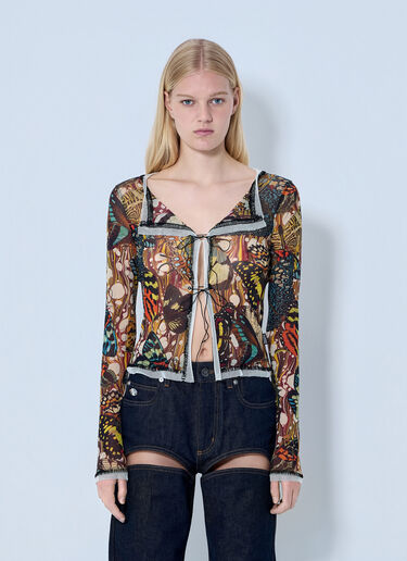 Jean Paul Gaultier Re-Edition The Yellow Butterfly Cardigan Brown jpg0264022