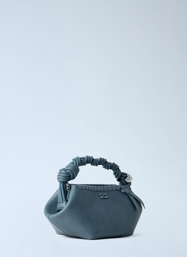 GANNI Bou Mini Tressé Handbag Blue gan0266028