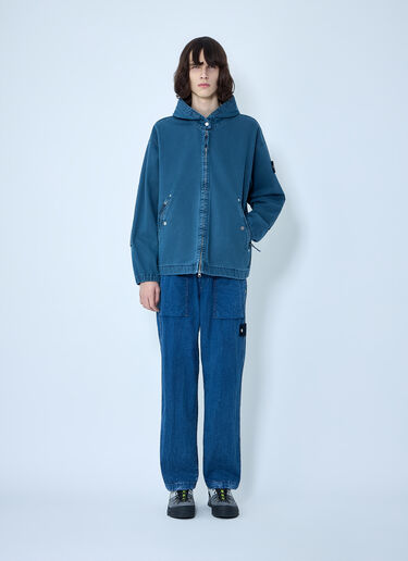 Stone Island Hooded Denim Jacket Blue sto0164032