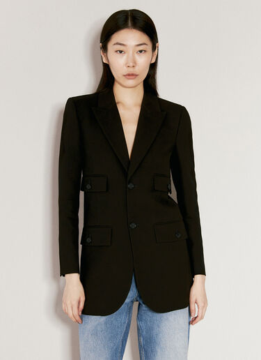 Saint Laurent Crepe Blazer Black sla0255010