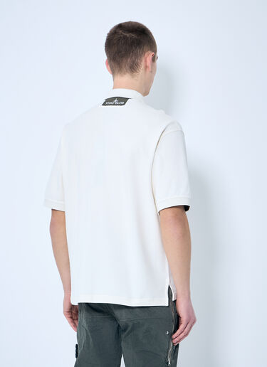 Stone Island 徽标刺绣 Polo 衫 米色 sto0160015
