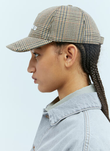 Prince Of Wales Baseball Cap Miu Miu Prince Of Wales Baseball Cap Brown miu0254045
