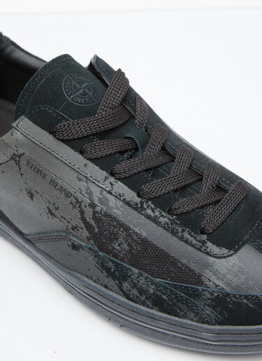 락 스웨이드 스니커즈 Stone Island 락 스웨이드 스니커즈 블랙 sto0154081