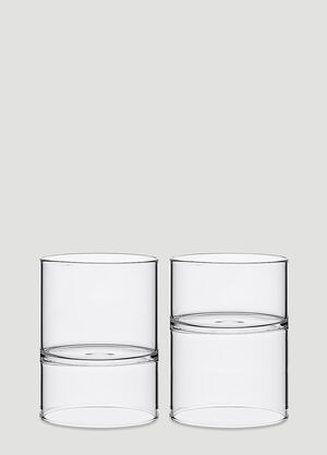 Fferrone Design Set Of Two Revolution Rocks and Martini Glass Transparent wps0644556