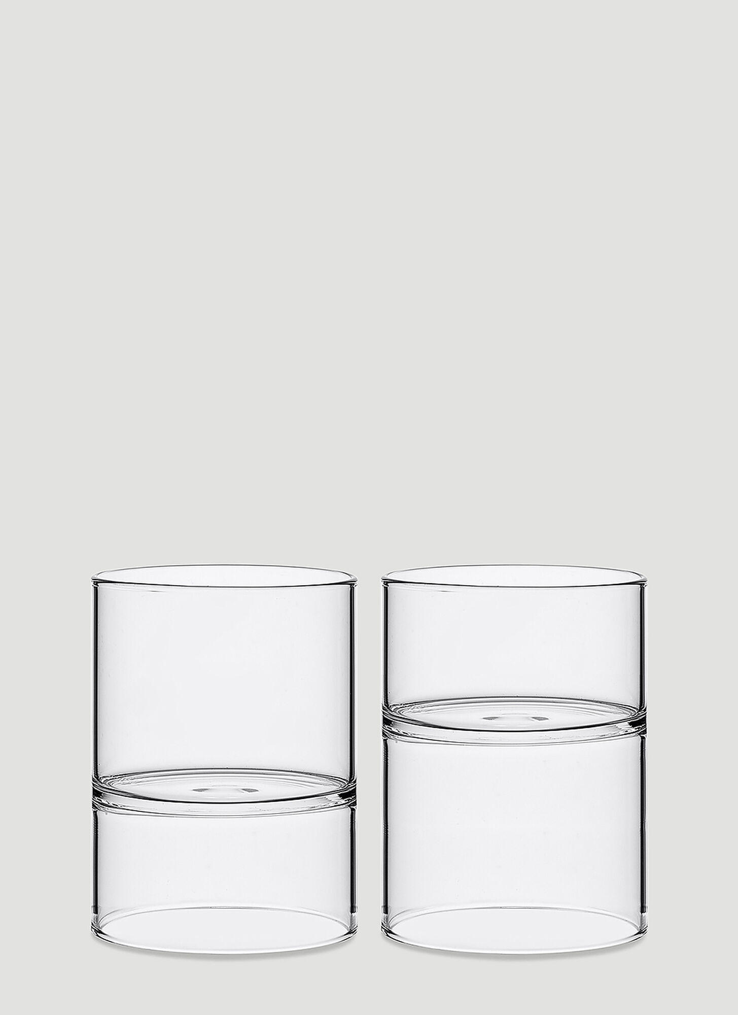 Fferrone Design Set Of Two Revolution Rocks And Martini Glass Unisex Transparent
