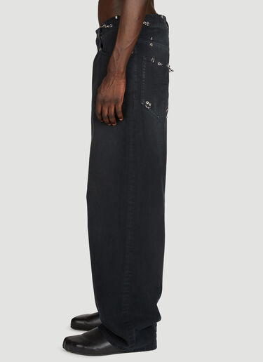 Balenciaga 穿孔宽松牛仔裤 黑色 bal0155010