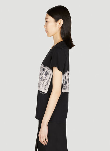Alexander McQueen Bustier Print T-Shirt Black amq0251039