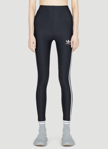 Balenciaga x adidas ストライプレギンス ブラック axb0251014