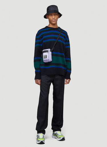 Acne Studios Striped Knit Sweater   Black acn0143023
