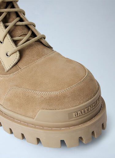 Balenciaga Low Strike Combat Boots Beige bal0164014