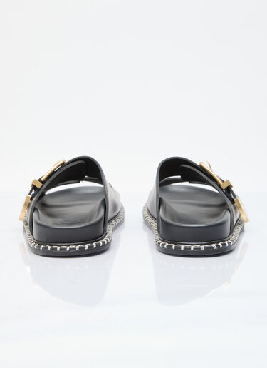 Chloé Rebecca Leather Slides Black chl0255027
