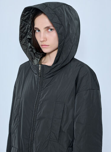 LN-CC® - Max Mara: Hooded Quilted Coat - Dark Green Max Mara Hooded Quilted Coat Dark Green max0265313