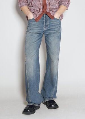 Lanvin Baggy Twisted Jeans White lnv0155008