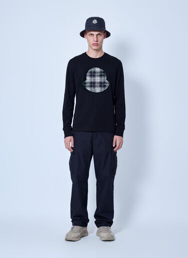LN-CC® - Moncler: Cotton Blend Trousers - Black Moncler Cotton Blend Trousers Black mon0166018