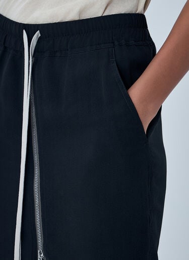 Rick Owens Elasticated Midi Skirt Black ric0263032